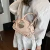 Bolsa Boston para Mujer 2025 Nuevo Estilo Simple y Versátil Nicho Bolso Cruzado con Lazo Bolso de Hombro Casual Bolso de Bowling