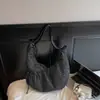 Bolsa de Tecido Estilo Coreano Nova com Estampa Xadrez e Cordão para Estudantes Universitários para Trabalho e Deslocamento Bolsa de Ombro Estilo Universitário Casual Transversal Bolsa Bolinho