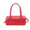 2026 Nueva Bolsa Popular de Verano para Mujer Gran Capacidad Lunares Bolso de Mano Sencillo Bolso Cruzado Cilíndrico de Moda para Mujer