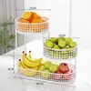 Plato de Frutas, Plato de Frutas de Múltiples Niveles para Sala de Estar y Casa de Té, Estante de Almacenamiento de Frutas, Plato de Exhibición de Bocadillos, Cesta de Frutas de Lujo Ligero, Shihua