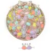 Acrílico Escarchado Color Mezclado Flor de Cinco Pétalos Corazón Cuentas Cuentas DIY Hecho a Mano Pulsera Collar Joyería Cuentas Sueltas