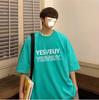 Vinho T-shirt tinto de manga curta Homens ins moda marca verão estilo americano retro simples meia manga estilo japonês antigo casal meia-manga