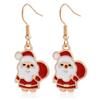 Pendientes navideños europeos y americanos Amazon nuevos pendientes de copo de nieve de alce de Papá Noel regalo de Navidad
