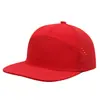 Gorra de béisbol personalizada de ala plana de siete paneles, nylon de secado rápido, transpirable, con cordón, malla perforada con láser, de alta calidad, tipo pico de pato, transfronteriza