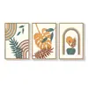 Pintura tríptico geométrica simple personalizada más vendida de Amazon con un toque de alta gama para el fondo del sofá de la sala de estar y la decoración de la entrada