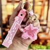 Sakura em óleo unicórnio deriva garrafa chaveiro criativo mochila areia movediça pingente requintado meninas pequenas joias atacado