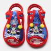 Sandalias de Verano para Bebé Cabeza de Tigre Estilo Folclórico Luna Llena del Bebé 100 Días Bordadas en Tela Zapatos de Tigre para Niños Antideslizantes