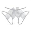 Íntimos Sexy Europeos y Americanos para Mujer, Tanga Transparente de Perlas, Encaje de Tiro Bajo Tentación Pantalones T Íntimos Sexy para Mujer