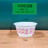 Juego Desechable de Bol para Arroz y Palillos para Banquetes de Boda, Reuniones en Casa, Engrosado, Resistente a Altas Temperaturas, Tazones Redondos de Plástico para Comida