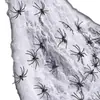 Suprimentos de Halloween Teia de Aranha Algodão Aranha Colorida Algodão Elástico Barra Fuga Sala de Fuga Casa Assombrada Decoração Adereços