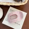 Presilha de Cabelo com Estampa Xadrez Coreana para Mulheres, Presilha Oval Vazada para a Parte de Trás da Cabeça, Presilha Grande Tipo Bico de Pato Retrô, Acessório de Cabelo de Luxo