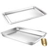 Bandeja Quadrada de Aço Inoxidável 304 Bandeja Retangular Prato de Preparo de Cozinha Prato de Jantar Prato de Churrasco Prato de Arroz Cozido Prato Multiuso