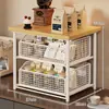 Novo porta-café de armazenamento, organizador de temperos de cozinha, prateleira de armazenamento multicamadas, best-seller transfronteiriço, prateleira de armazenamento de mesa com recurso retrátil