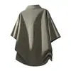 Camisa de Verano de Manga Corta 6675 con Cuello de Solapa, Camisa Versátil Simple y Elegante, Tallas M-4XL, Disponible en Negro, Verde Militar y Azul Glaciar