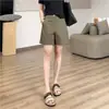 Deslocamento com uma Vibe Relaxada! Shorts Casuais de Alfaiataria/Salvador para Figuras em Pera/Antirrugas, Opaco, Simples e Elegante Shorts de Verão
