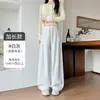 Pantalones deportivos de alta calidad con bloques de color para mujer, nueva colección primavera/otoño, cintura alta adelgazante, corte holgado, pantalones de chándal de pierna recta, pantalones casuales de pierna ancha estilo americano