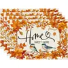 Mantel Individual de Cosecha de Otoño para Acción de Gracias con Estampado de Calabaza y Hoja de Arce, Mantel de Tela Aislante, Mantel Decorativo de Mesa para el Hogar Transfronterizo