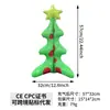Decoração de Dirigível Inflável de Natal Ornamento de Nave Espacial Inflável de Natal Decoração Pendurada de Natal Adereços de Decoração para Festa de Feriado