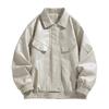 Jaqueta de couro PU masculina primavera e outono 2024 novo ciclismo bicicleta terno solto masculino workwear jaqueta da moda para homens