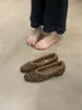 2025 Novo Inverno Retro Estampa de Leopardo Forrado com Fleece Bico Quadrado Sapatilhas Versáteis de Cano Baixo Sapatilhas Slip-On Sapatos de Algodão