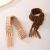 Em Estoque Mini cachecol de tricô feito à mão DIY acessórios para boneca brinquedo decoração de Natal cachecol pequeno de dedo atacado