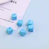 Contas acrílicas 3D em formato de queijo quadrado, coloridas como doces, de 10mm, para correntes de celular e acessórios feitos à mão com miçangas DIY