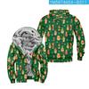 Nueva Serie Navideña 3 Periférico Personalizado Casual con Estampado Sudadera con Cremallera de Manga Larga Ropa Gruesa de Algodón Invierno