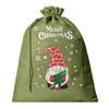 Bolsas de Arpillera con Cordón Navideñas, Bolsas de Arpillera con Cordón para Empaque de Regalos Navideños, Bolsas de Dulces para Niños, Bolsas de Regalo para Fiestas Navideñas