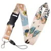 Hebilla Arcoíris Mariposa Luna Set de Tarjetas Lanyard Cuerda para Colgar Estudiante Combinación de Animales de Dibujos Animados Tarjeta de Trabajo Cuerda para Teléfono Móvil