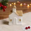 Decorações de Natal Transfronteiriças, Enfeites de Cerâmica Luminosos para Mesa Doméstica, Presentes de Natal, Presentes de Natal