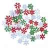 20 años nuevo trompeta de Navidad 20mm copo de nieve blanco festivo festivo hueco copo de nieve decorativo virutas de madera