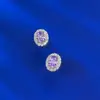 Joias Mujing 2025 Novos Brincos Romã Roxa Diamante Pequenos e Bonitos Ovos de Pombo Luxo Acessível Diário de Alta Qualidade Simplicidade