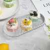Bandeja de silicona para almacenamiento doméstico transfronteriza, antideslizante, decorativa, bandeja para joyas, con borde de encaje, forma ovalada, caja de almacenamiento para baño