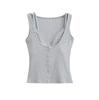 Conjunto de verão de duas peças com camisola de renda, modelagem justa e sem mangas, novo estilo American Hot Girl Pure Desire.