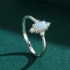 Europa y Estados Unidos nuevo anillo de ópalo vintage de plata esterlina s925 caliente moda femenina personalizado dedo índice Anillo Fino joyería de alta gama