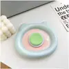 Soporte para Teléfono Magnético Magsafe con Airbag de Silicona Color Caramelo Sólido Color Piel Redondo Plegable y Retráctil D