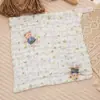 Toalla de bebé de seersucker de alta densidad algodón seis capas de gasa toalla para niños toalla cuadrada suave absorbente empaque individual