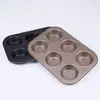 Forma de assar redonda com 4 furos, 6 furos, 9 furos, 12 furos, antiaderente, forma de bolo, 12 formas uniformes para Muffin, forma de assar para copo de papel, em estoque