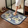 Alfombrilla de Piso Retro para Baño, Absorbente de Agua para Ducha, Resistente a la Suciedad, Antideslizante, Se Puede Cortar, Secado Rápido, Resistente al Desgaste, Alfombrilla de Piso de Tierra de Diatomeas