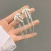 ¡Dama Fresca y Elegante! Pendientes de Lazos de Diamantes Brillantes, Lujosos y Nobles, Estilo Socialité, Doble Uso, Pendientes Atmosféricos para Fiestas Nocturnas
