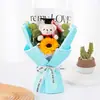 Oso Doctor Girasol Girasol Flor de Jabón Ramo Flores de Jabón Ramo Terminado Regalo Creativo Gana Primer Lugar Temporada de Graduación