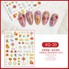 2025 Novos Adesivos de Unha Relevados com Folha de Ouro Lote Misto Sem Cozimento Ano Novo Mahjong Dança do Leão Estilo Chinês Adesivos 3D para Unhas