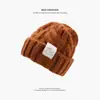 Sombrero Versátil para Mujer de Otoño e Invierno Estilo Coreano Protección Cálida para los Oídos Suelto para Cabeza Grande Terciopelo Felpa Muestra Facial Bolso Pequeño Sombrero de Lana