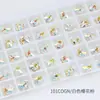 Dongzhou Rosa Sakura Recubierto Accesorios de Pedrería para Uñas Roca Dulce Corazón Retorcido Vidrio Puntiagudo Pedrería Brillante Adhesivo para Uñas Pedrería