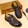 Moda Transfronteriza Zapatos de Cuero para Caballero Zapatos de Cuero Casual Británico de Negocios Aliexpress Suela Suave Hebilla Giratoria Zapatos de Cuero para Hombre