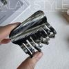 Arlan Pinza para el Cabello de Gama Alta Estilo Francés Nuevo Clip para Cola de Caballo Ins Simple Ácido Acético Agarre para el Cabello Clip de Tiburón para la Cabeza de Mujer