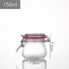 Pote de armazenamento de alimentos com vedação de fecho de metal personalizado de vidro para grãos múltiplos pote doméstico para picles e conservas atacado
