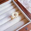 Anillo de plata de ley S925 con lazo y perla para mujer, de alta gama, ligero, de lujo, combinable con todo, con apertura para el dedo.