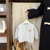 Suéter coreano para niña, primavera 2025, nuevo estilo occidental, cárdigan de punto para bebé, chaqueta bordada a la moda para niños, combinable.