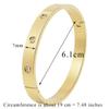 Pulsera de Amor Oro Rosa Moda Europea y Americana Transfronteriza Pulsera de Pareja Diez Diamantes Acero Inoxidable Pulsera de Acero de Titanio Mujer